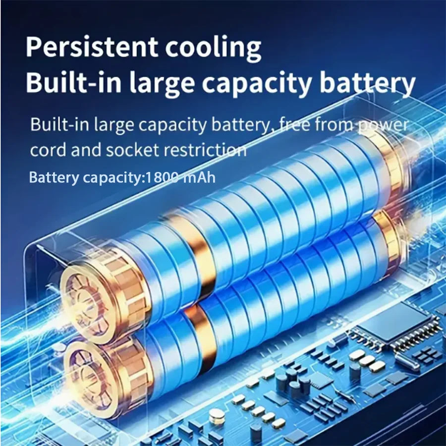 Portable mini desktop air conditioner fan, low noise, powerful humidifier and cooling function, USB charging, transparent design